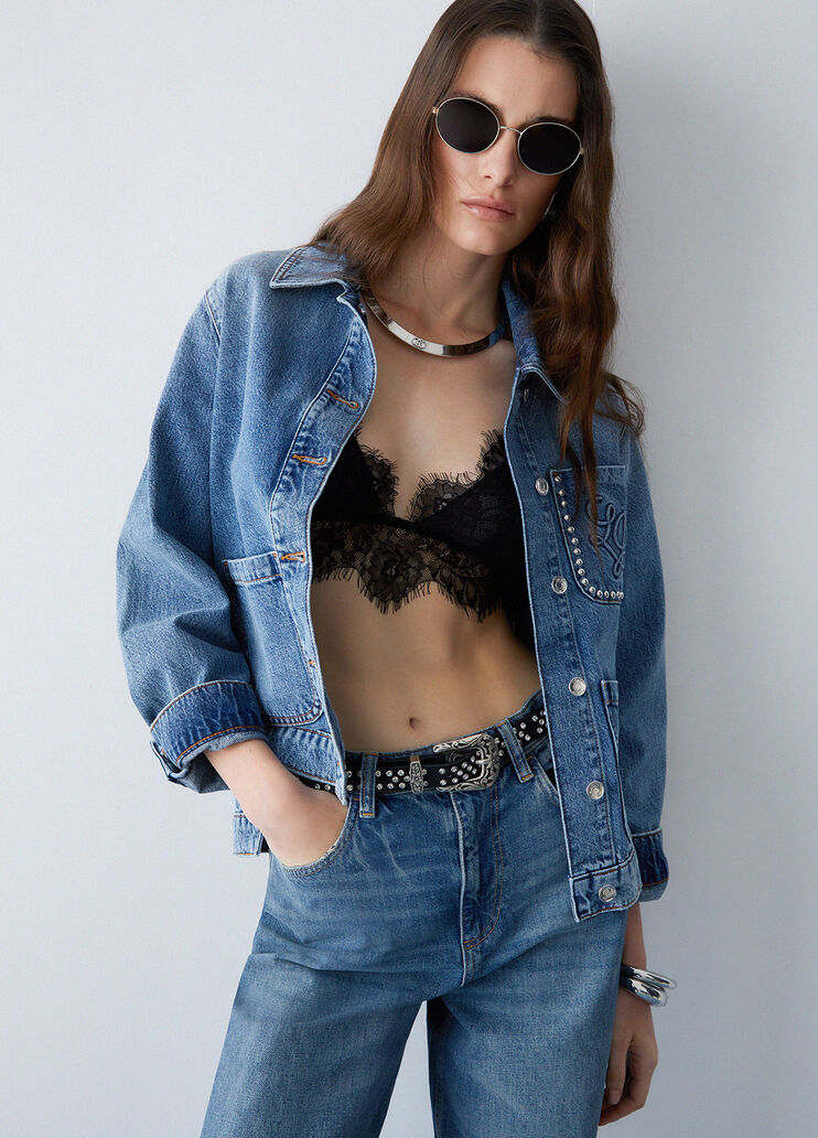 Hemdjacke aus Denim Denimblau Liu Jo - medium