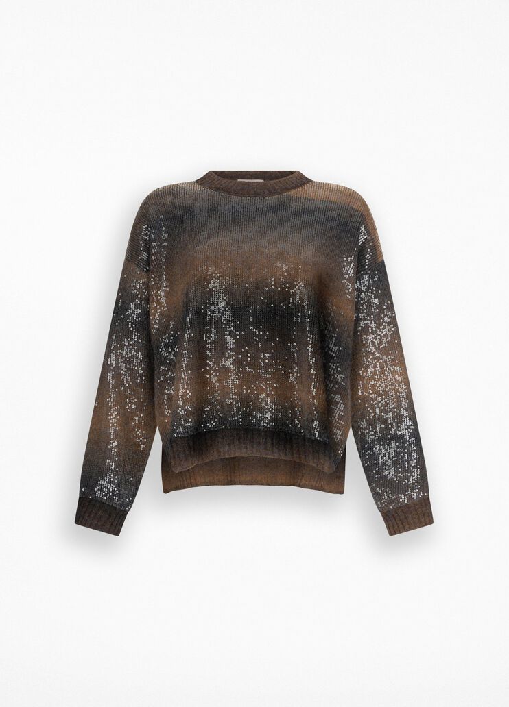 Jumper with sequins brown Liu Jo - large image number 6 Jumper with sequins brown Liu Jo - large image number 6