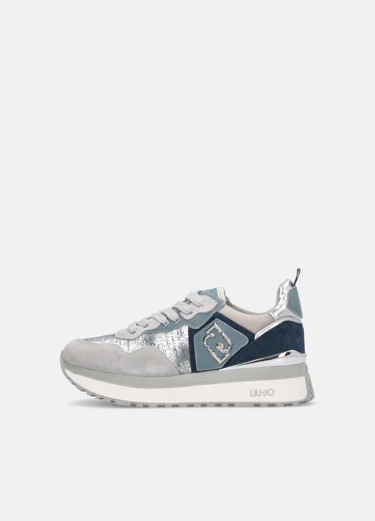 Metallic-effect platform sneakers blue Liu Jo - large image number 5 Metallic-effect platform sneakers blue Liu Jo - large image number 5