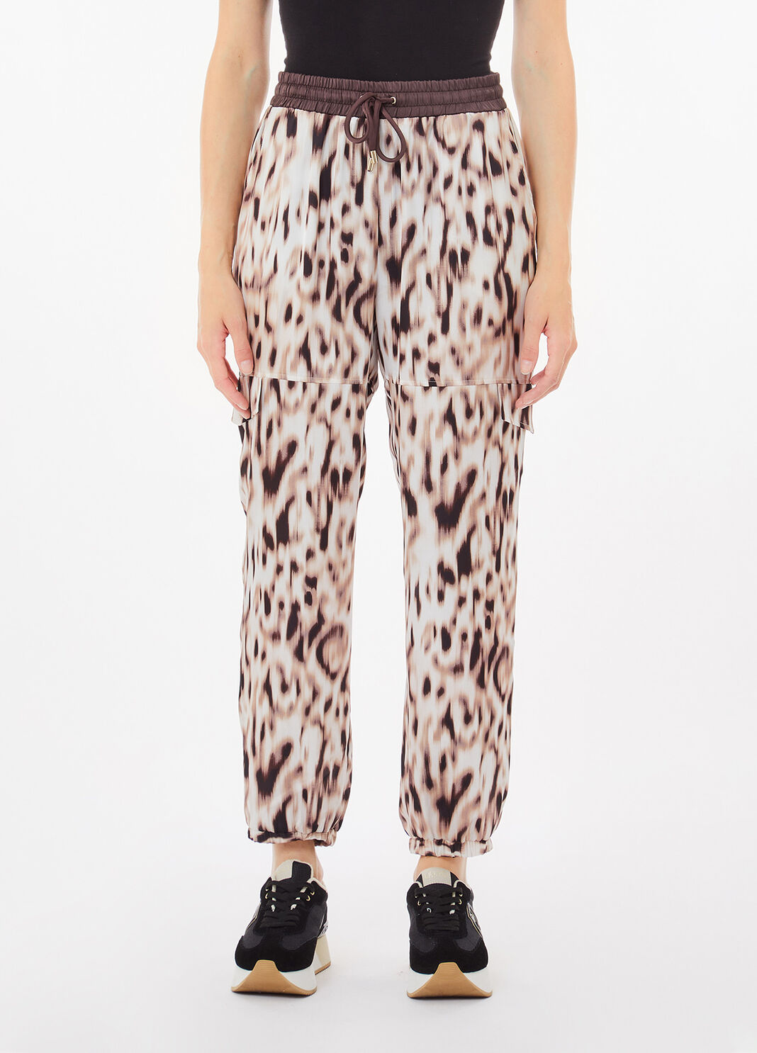 Jogginghose aus bedrucktem Satin Animal-Print Liu Jo - large image number 0