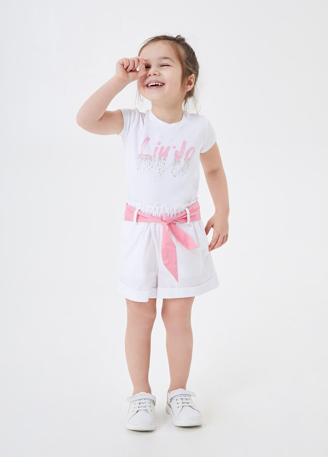 Short bambina con fiocco Bianco Liu Jo - large image number 3
