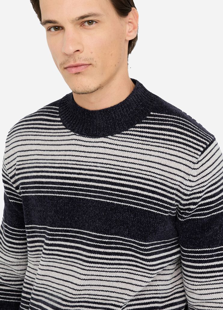 Striped chenille jumper dark denim Liu Jo - large image number 2 Striped chenille jumper dark denim Liu Jo - large image number 2