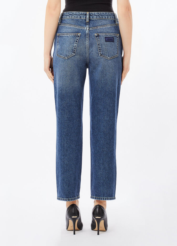 Vaqueros rectos de talle alto denim azul Liu Jo - medium