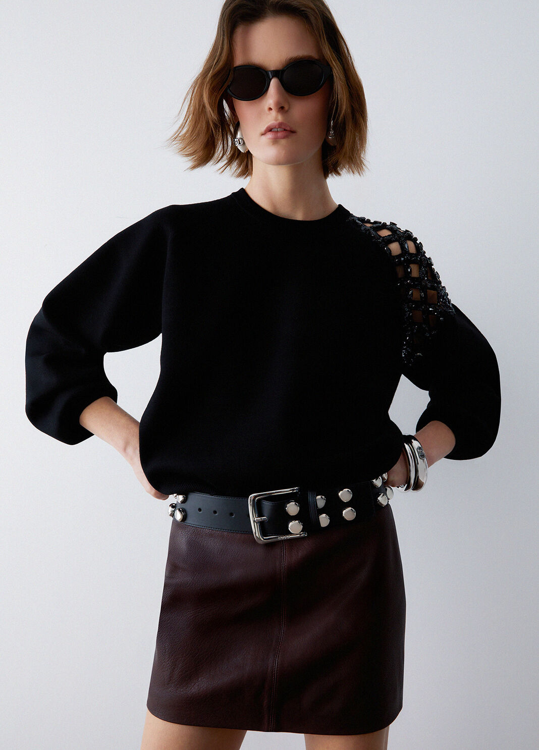 Korsettg&uuml;rtel mit Nieten schwarz Liu Jo - large image number 0