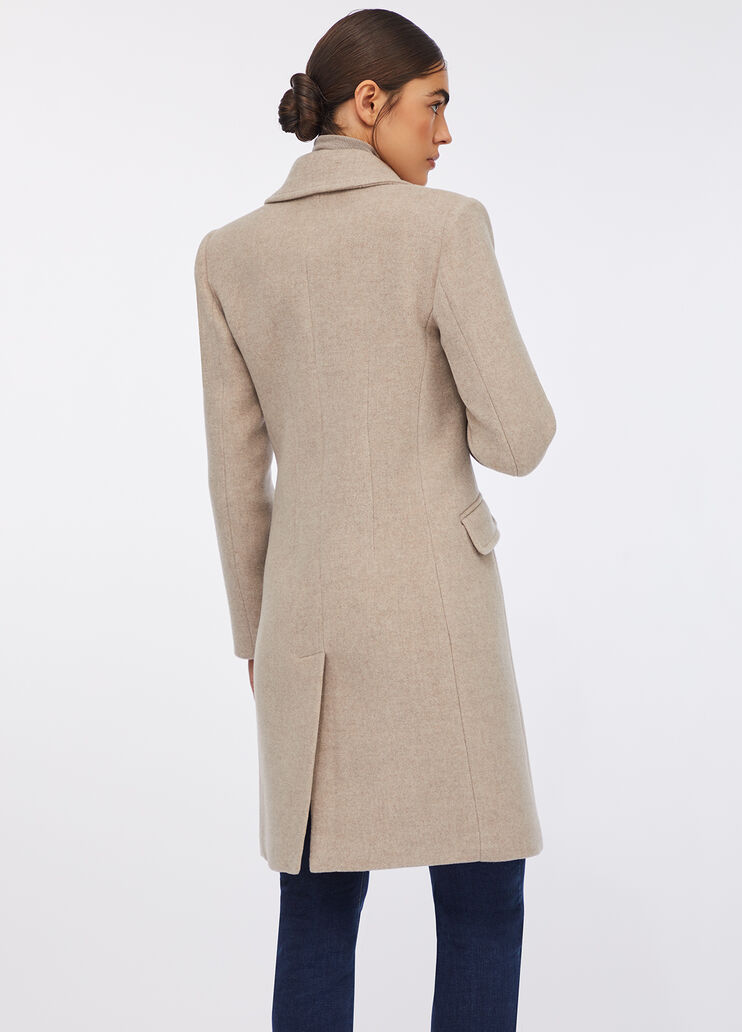 Double-breasted wool coat beige Liu Jo - large image number 1