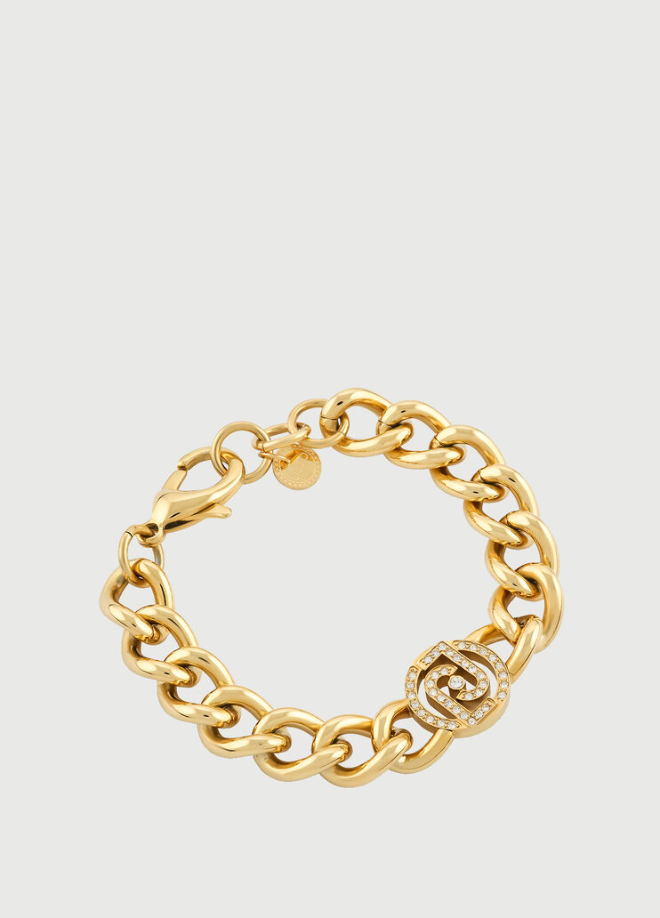 Bracciale con logo color oro Liu Jo - large image number 0