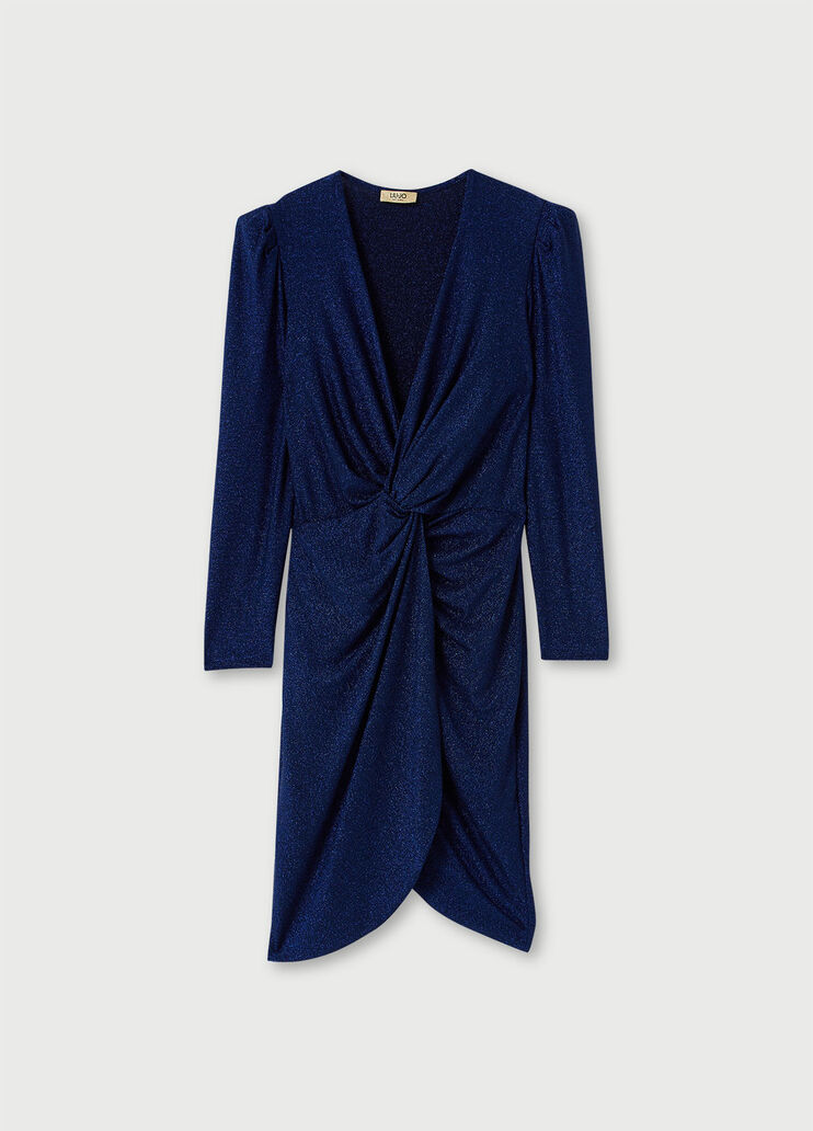 Short lurex dress® Blue Liu Jo - large image number 4 Short lurex dress® Blue Liu Jo - large image number 4