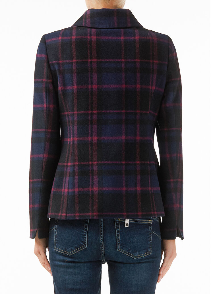Пальто с объёмными рукавами Синяя/красная клетка-шотландка Liu Jo - large image number 1