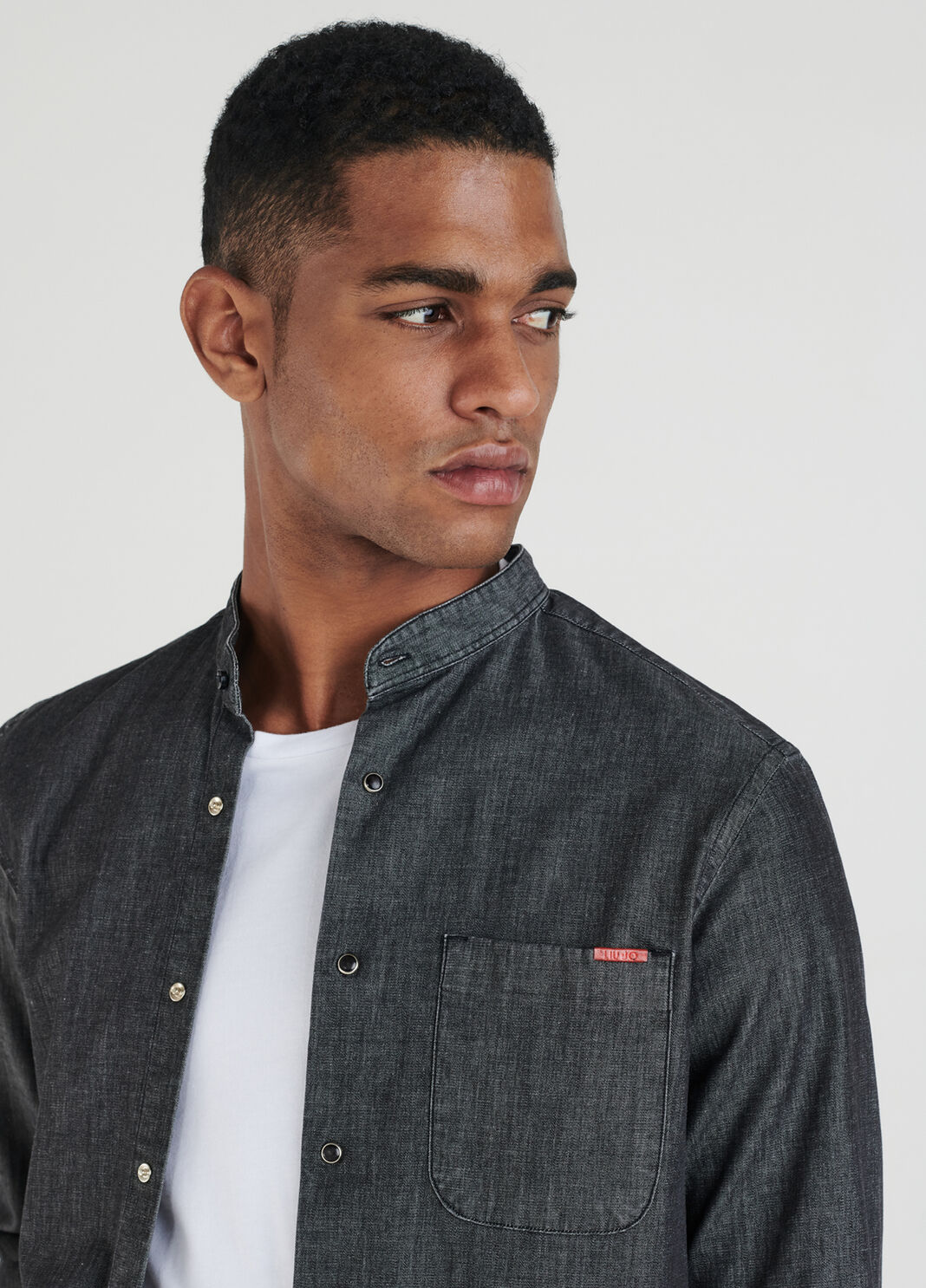 Denim mandarin shirt Grey Liu Jo - large image number 2