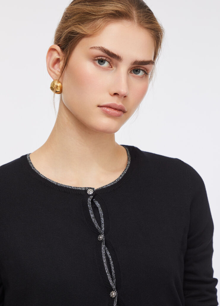 Cardigan with jewel buttons black Liu Jo - medium