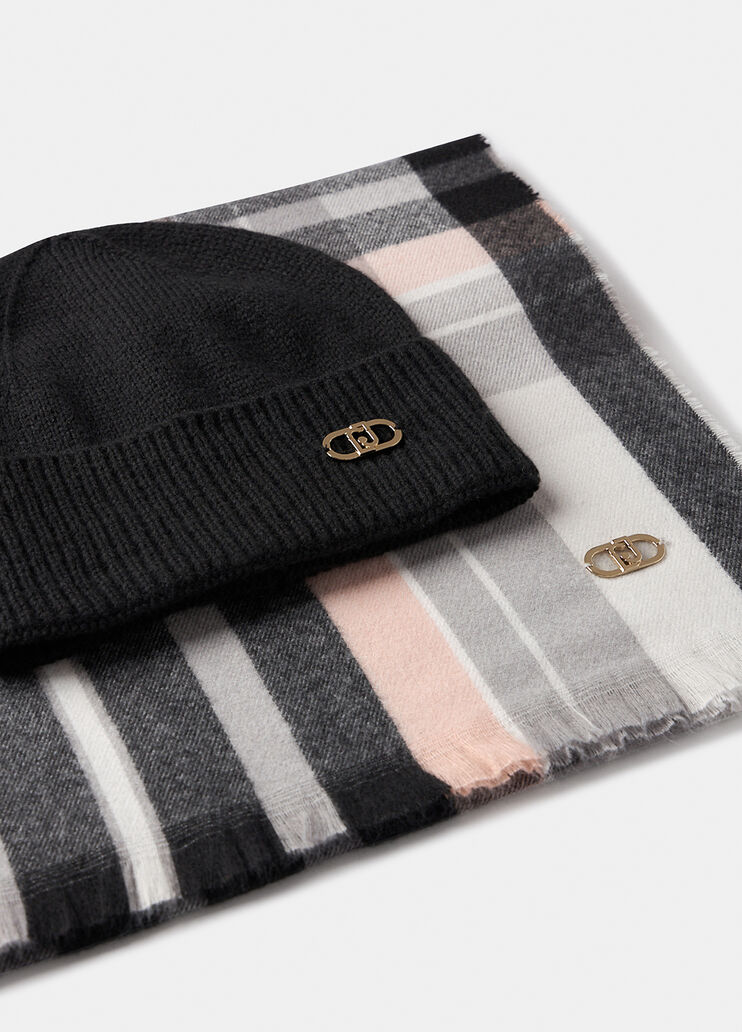 Hat and stole set black Liu Jo - large image number 4