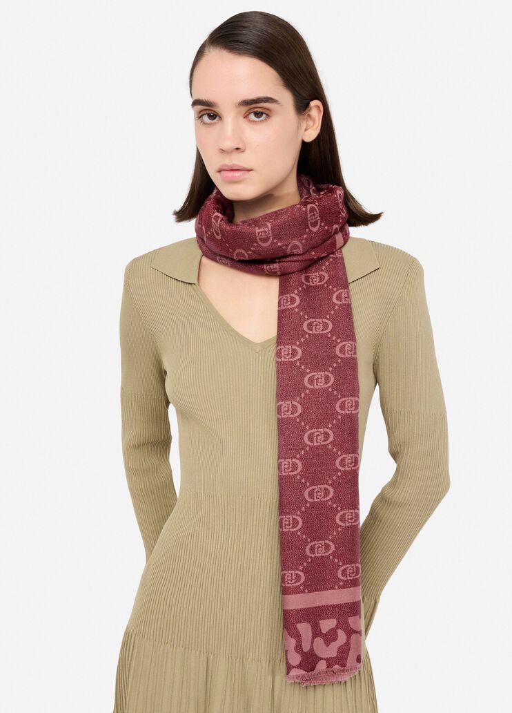 Shawl with logo red Liu Jo - medium Shawl with logo red Liu Jo - medium