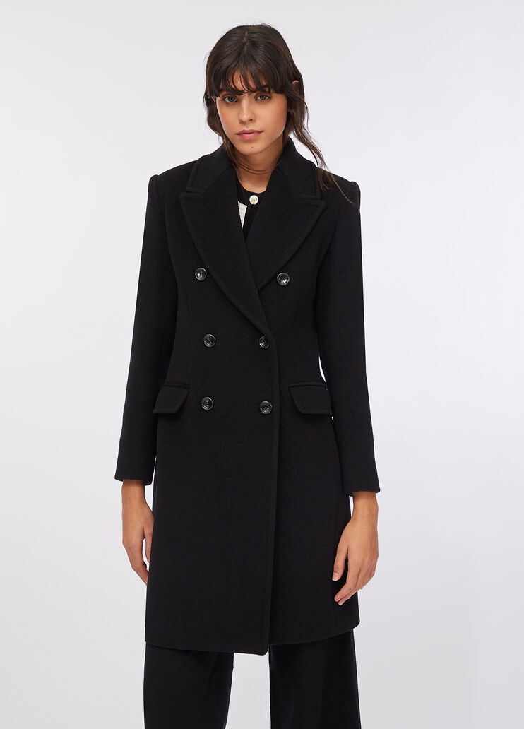 Двубортное пальто из шерсти черный Liu Jo - large image number 0