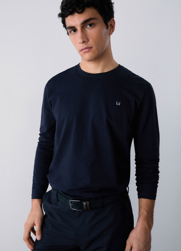 T-shirt a maniche lunghe blu scuro Liu Jo - medium
