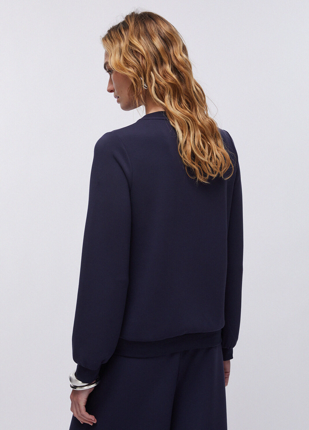 Sweatshirt aus Scuba mit Logo Dunkelblau Liu Jo - large image number 1