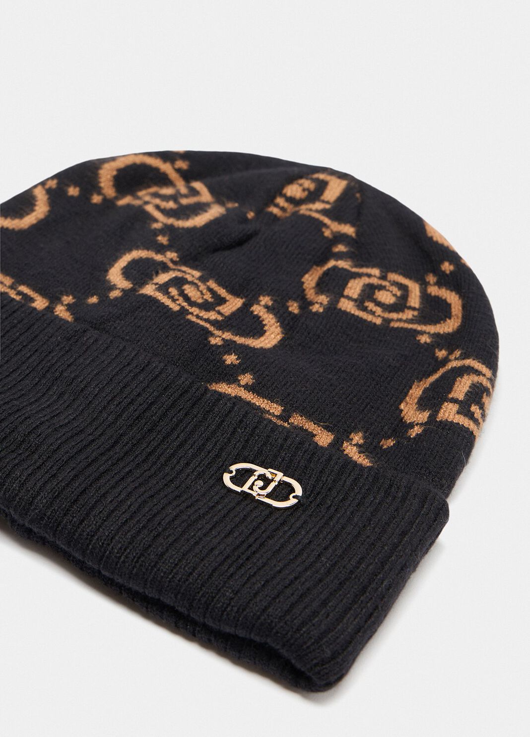 M&uuml;tze aus Monogramm-Jacquard Schwarz Liu Jo - large image number 2