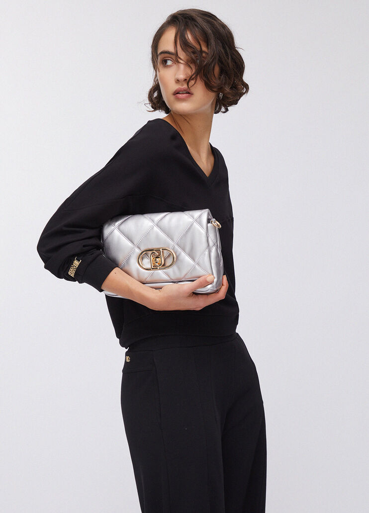 Medium quilted LaPuffy bag silver Liu Jo - medium