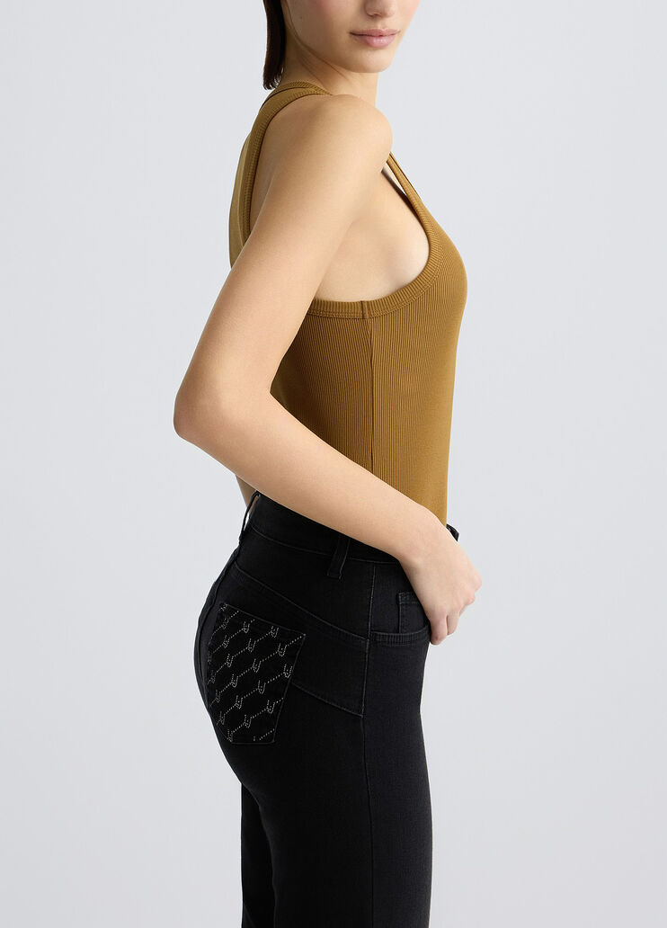 Black skinny jeans with rhinestones black denim Liu Jo - large image number 3 Black skinny jeans with rhinestones black denim Liu Jo - large image number 3