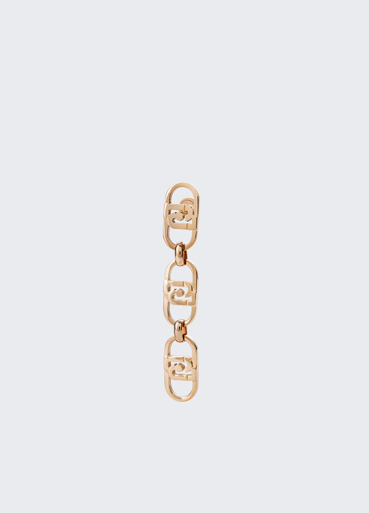 TORY BURCH: Orecchini Icon in ottone con strass incastonati - Oro