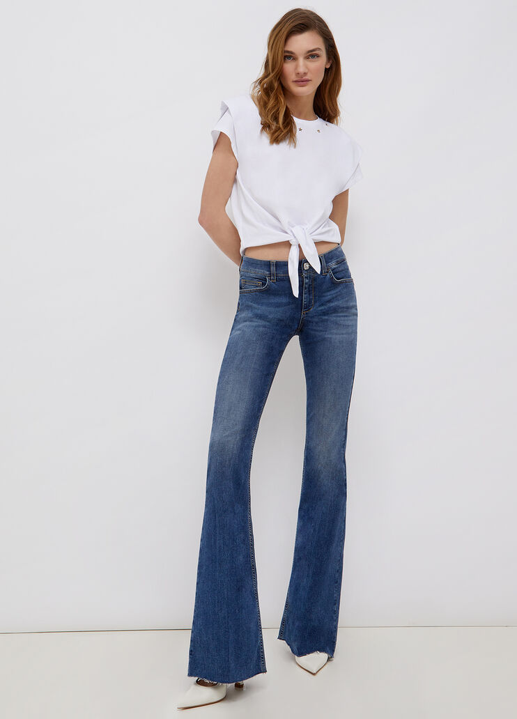 T-shirt with studs white Liu Jo - large image number 3