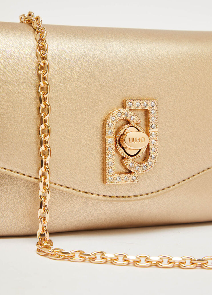 Crossbody bag with logo gold Liu Jo - large image number 4