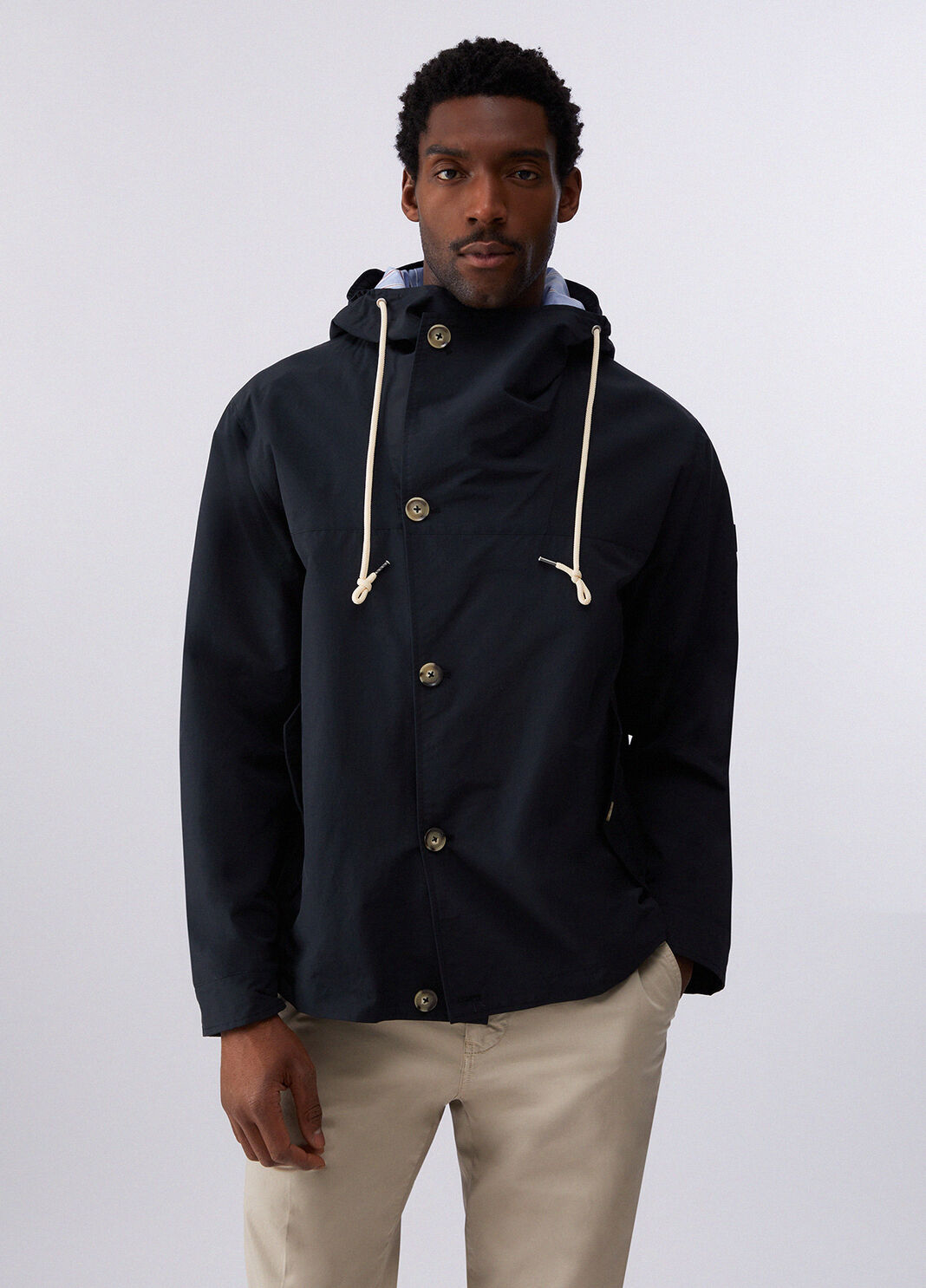 Giacca impermeabile con cappuccio blu scuro Liu Jo - large image number 0