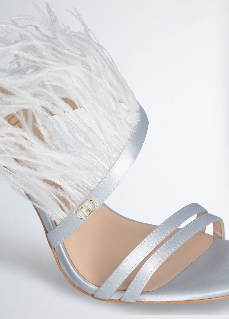 Elegant sandals with feathers light blue Liu Jo - large image number 5 Elegant sandals with feathers light blue Liu Jo - large image number 5