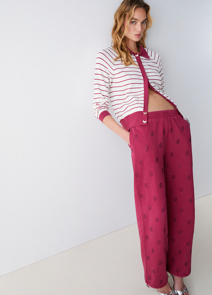 Gestreifter Cardigan Rot Liu Jo - medium