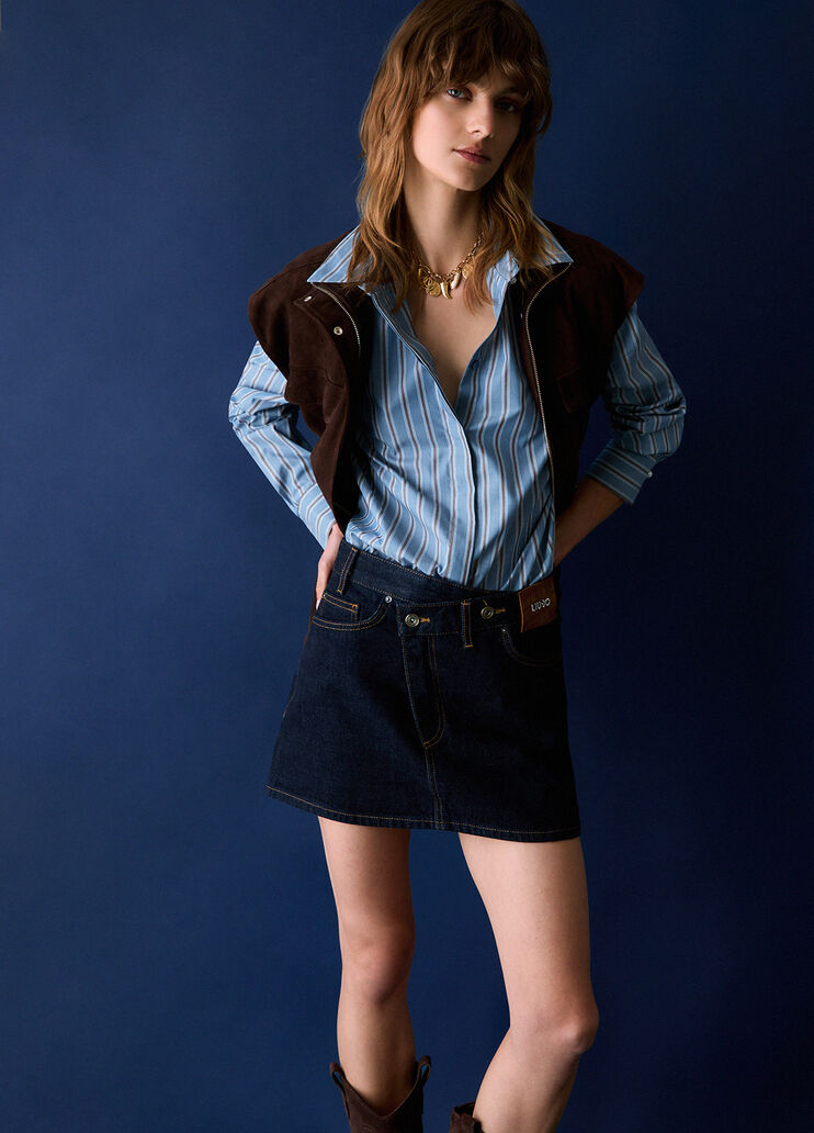 Minirock aus Denim asymmetrisch Normale Waschung Liu Jo - medium