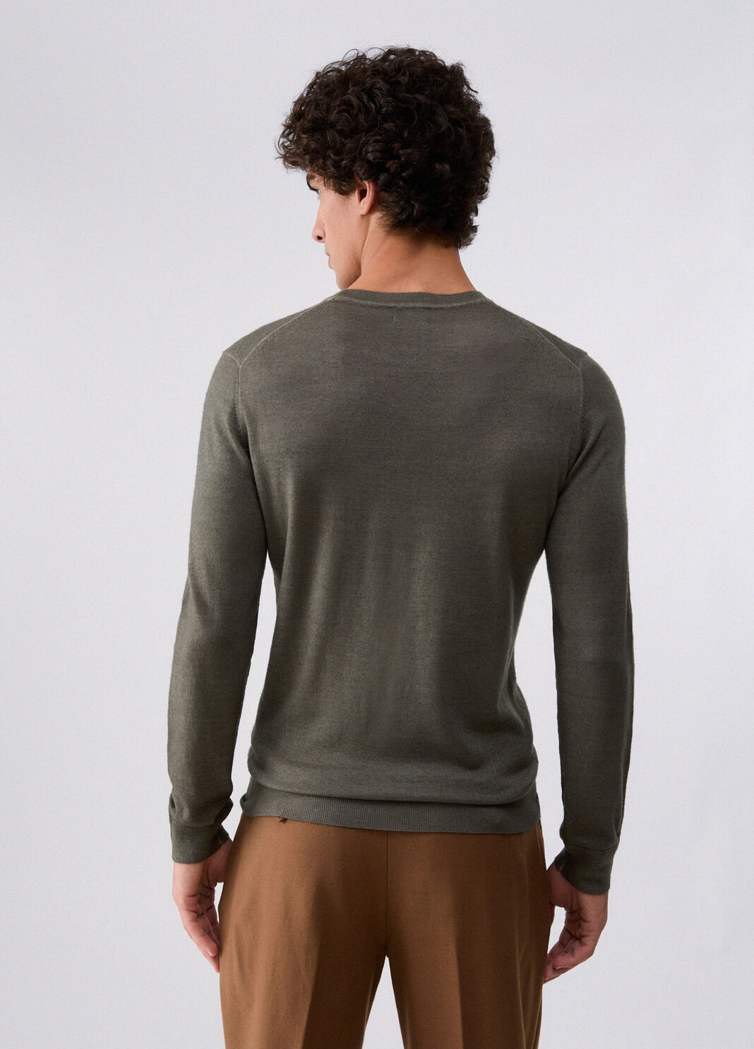Strick stonewash aus Wolle merino Moosgr&uuml;n Liu Jo - large image number 1