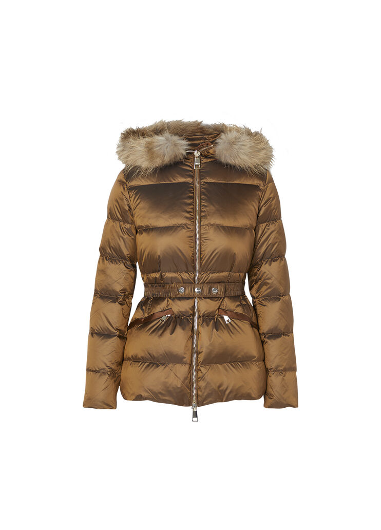 Doudoune &agrave; capuche ch&acirc;taigne Liu Jo - large image number 0