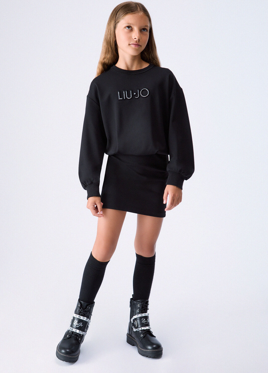Short dress in punto milano black Liu Jo - large image number 1