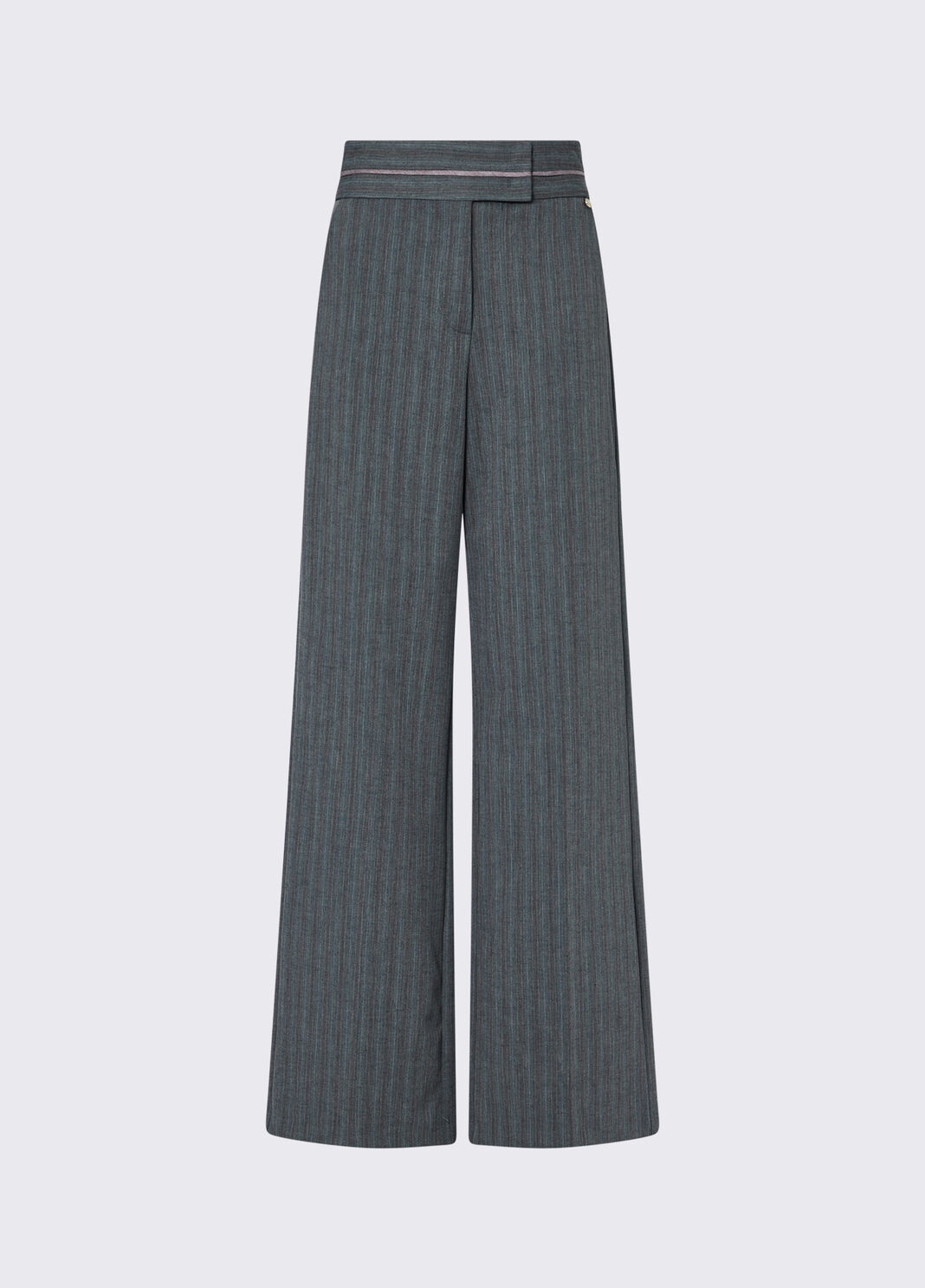 Pinstriped trousers in a wool blend dark grey Liu Jo - large image number 6