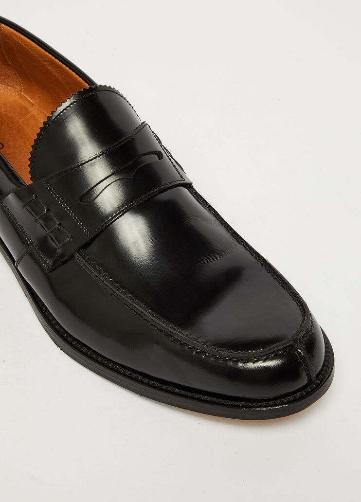 Mokassin aus gl&auml;nzendem Leder Schwarz Liu Jo - large image number 5