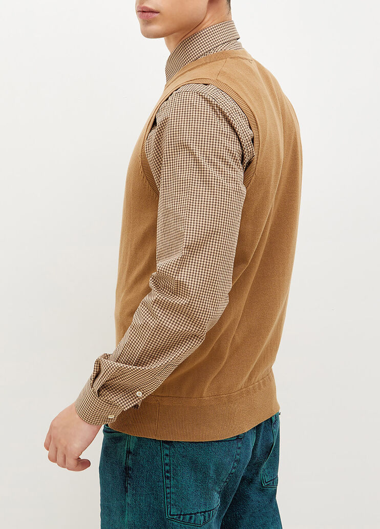 V-neck gilet camel Liu Jo - large image number 1 V-neck gilet camel Liu Jo - large image number 1