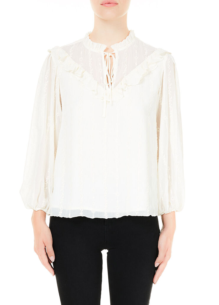 Camicia con ricami Bianco lana Liu Jo - large image number 0