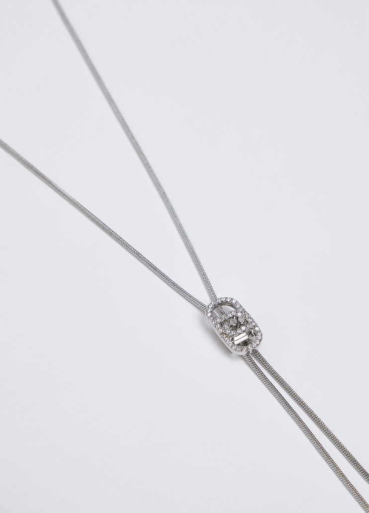 Lange Monogramm-Halskette silber Liu Jo - medium