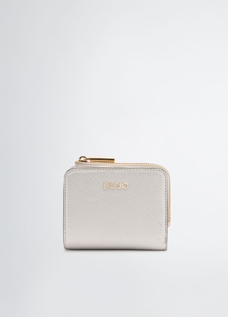 Card holder with zip silver Liu Jo - medium