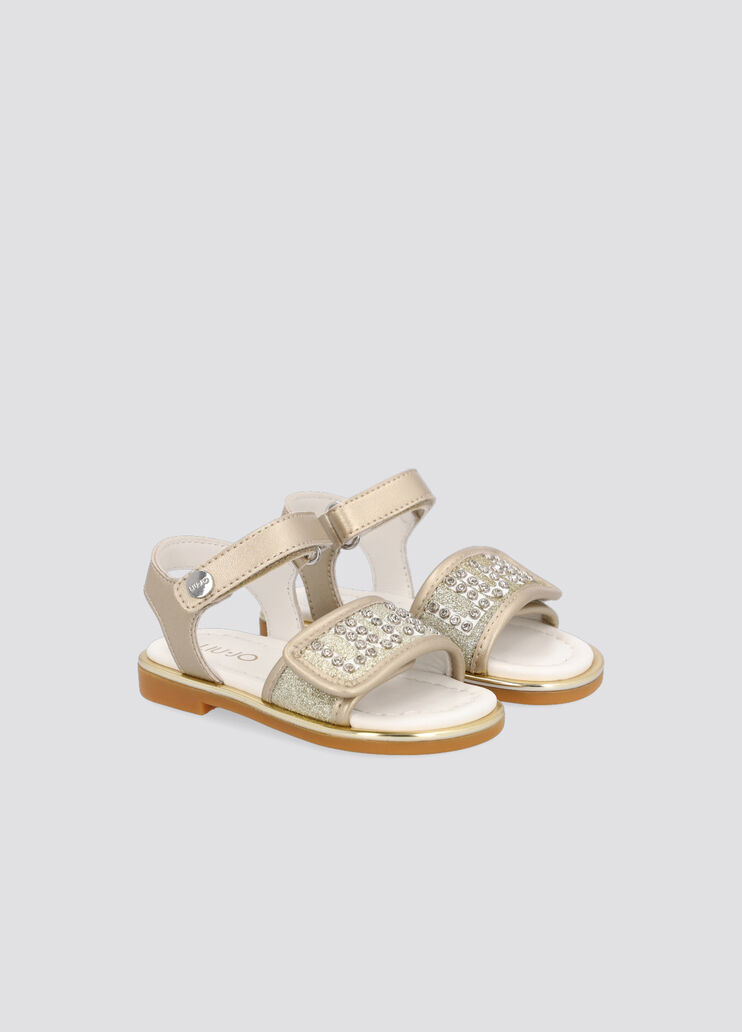 Glitzersandale mit Schmucksteinen Platin Liu Jo - large image number 1