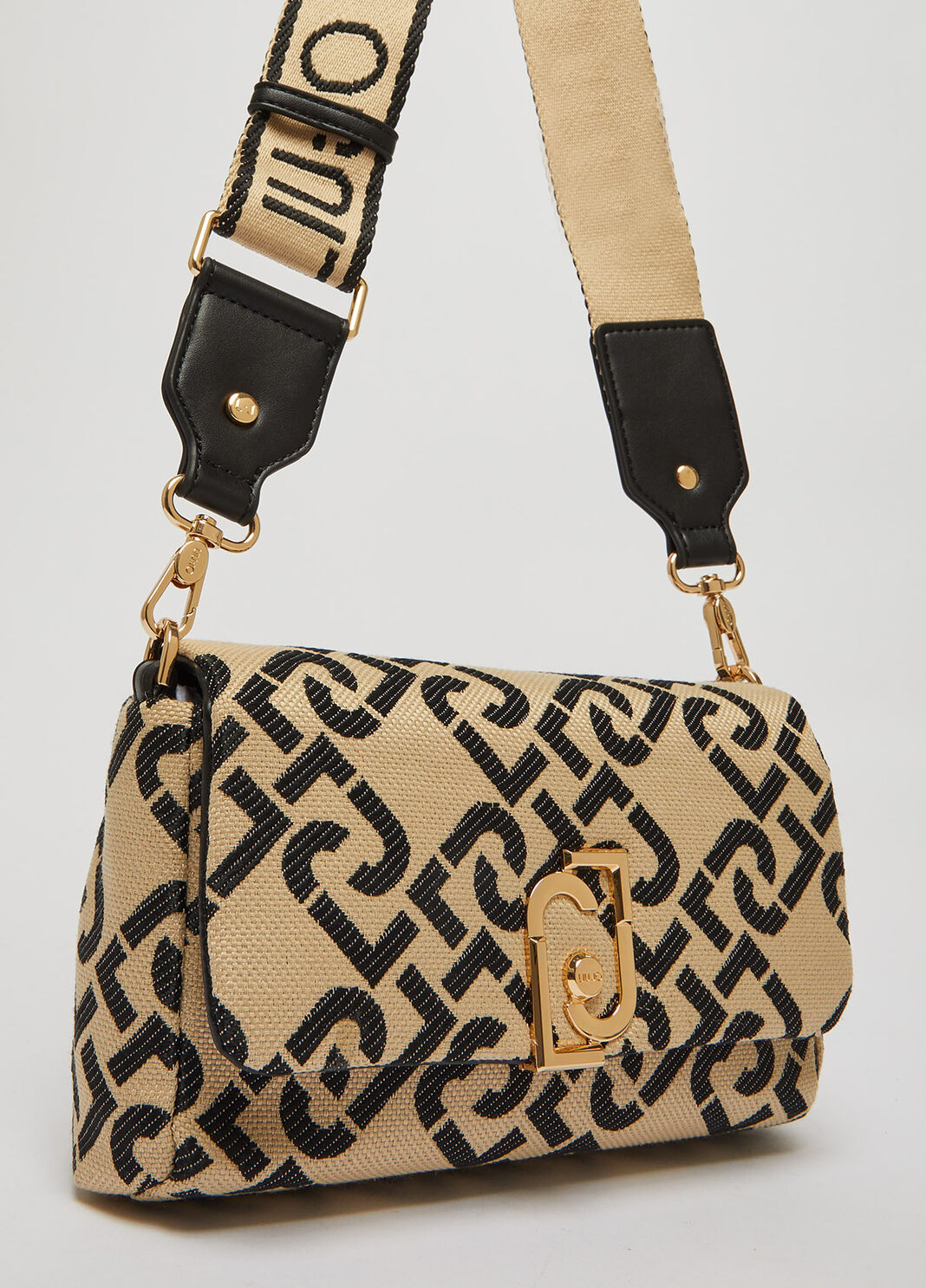 Crossbody bag with jacquard logo black Liu Jo - large image number 2