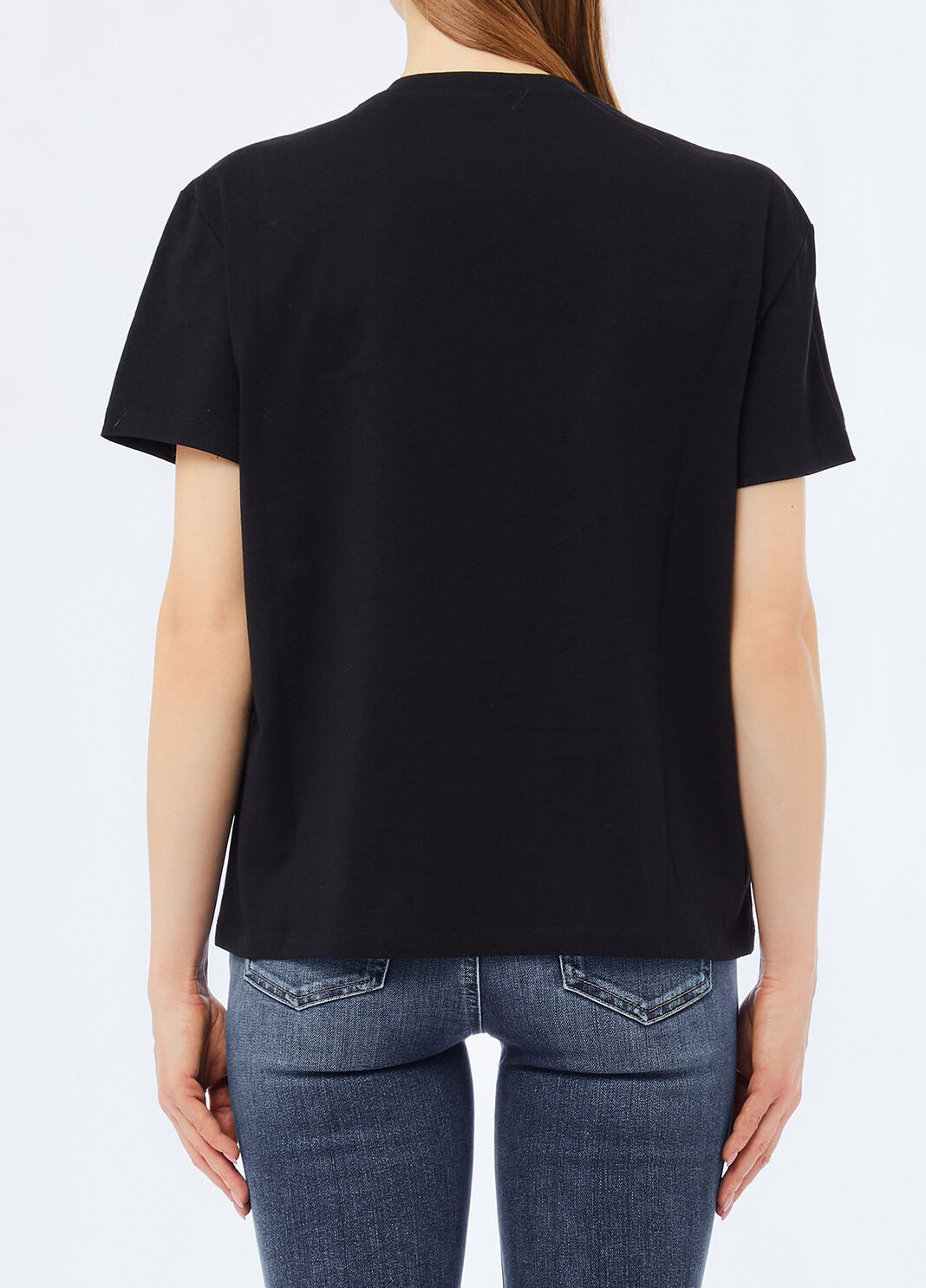 T-Shirt mit Stickerei und Strass Schwarz Liu Jo - large image number 1