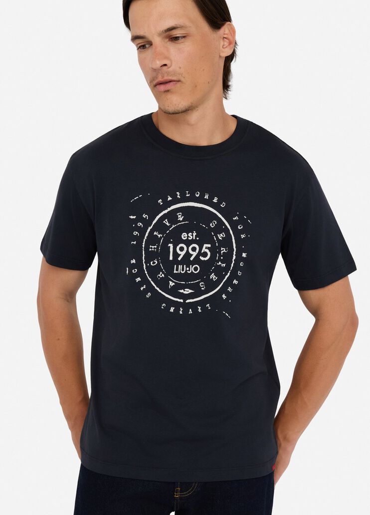 T-shirt en coton avec imprimé bleu foncé Liu Jo - large image number 2 T-shirt en coton avec imprimé bleu foncé Liu Jo - large image number 2