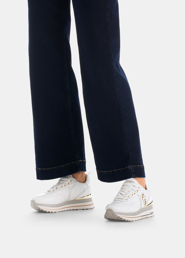 Leather platform sneakers white Liu Jo - large image number 0