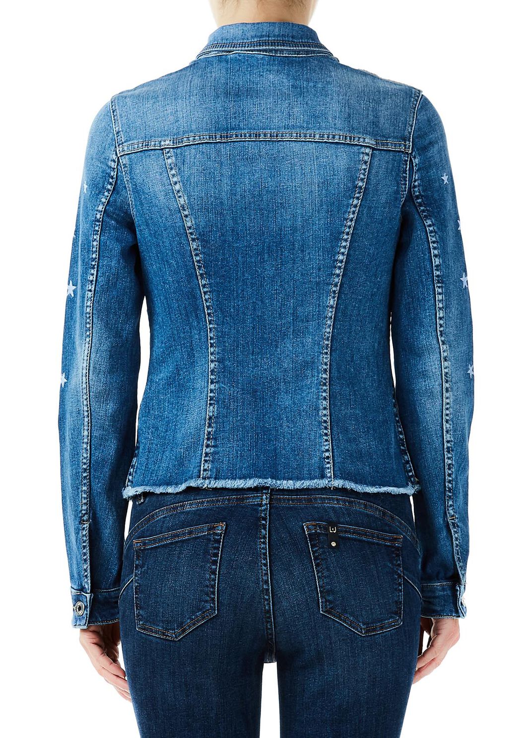 Экологичная джинсовая куртка Синий деним со звёздами Liu Jo - large image number 1