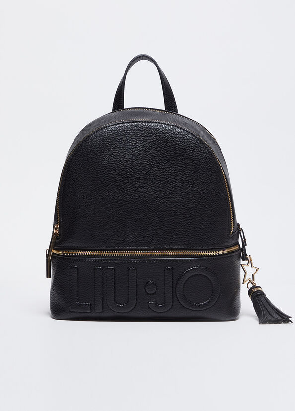 Backpack with charm black Liu Jo - medium