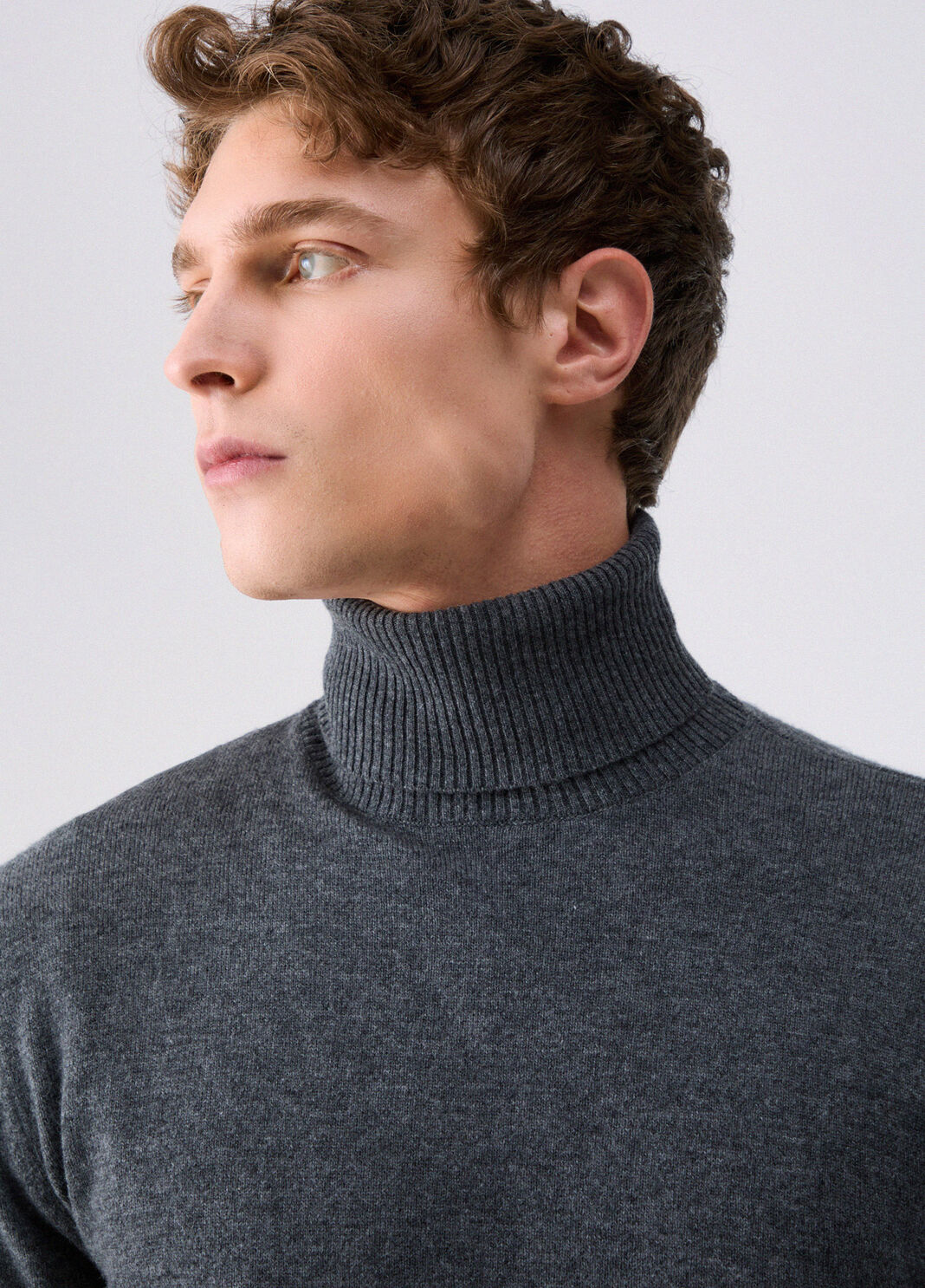 Turtleneck in wool and cashmere dark grey Liu Jo - large image number 4