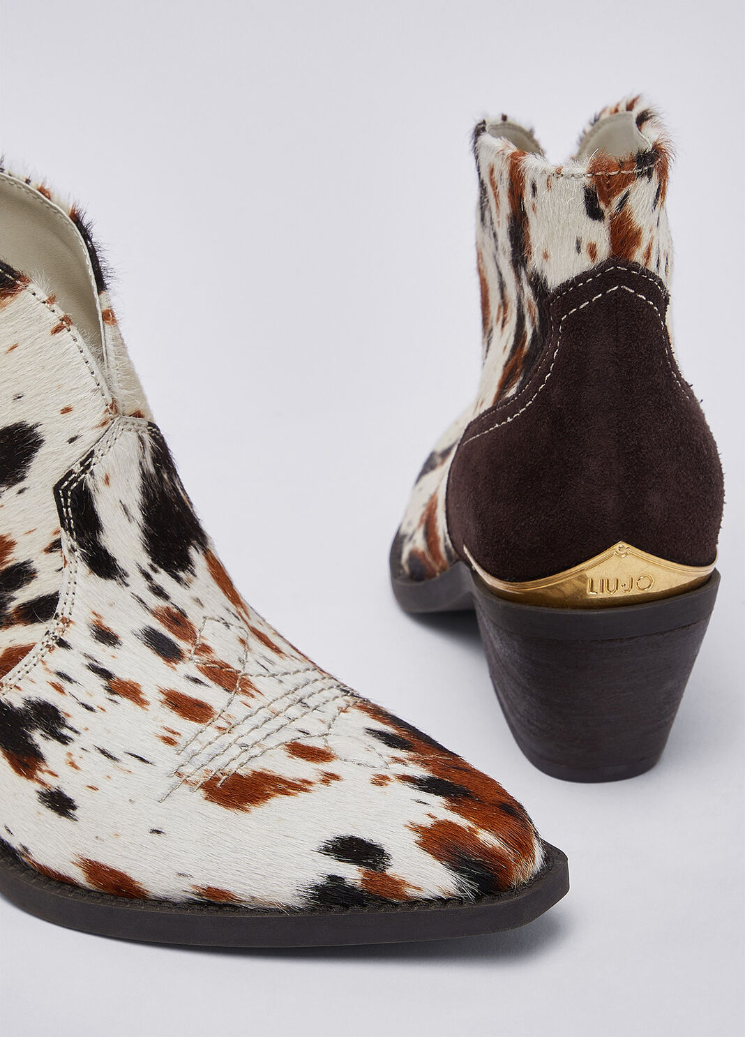 Cowhide Texan Ankle Boots animal print Liu Jo - large image number 7