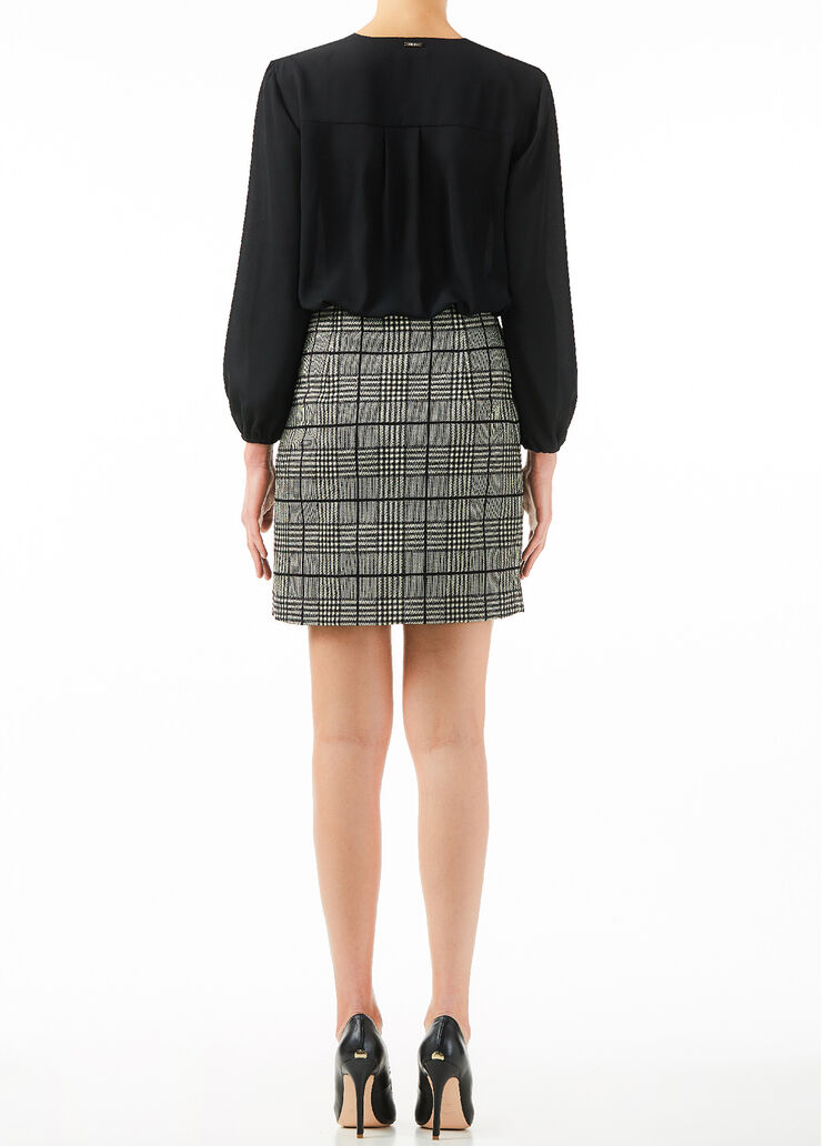 Glen plaid short dress Glen plaid Liu Jo - large image number 1 Glen plaid short dress Glen plaid Liu Jo - large image number 1