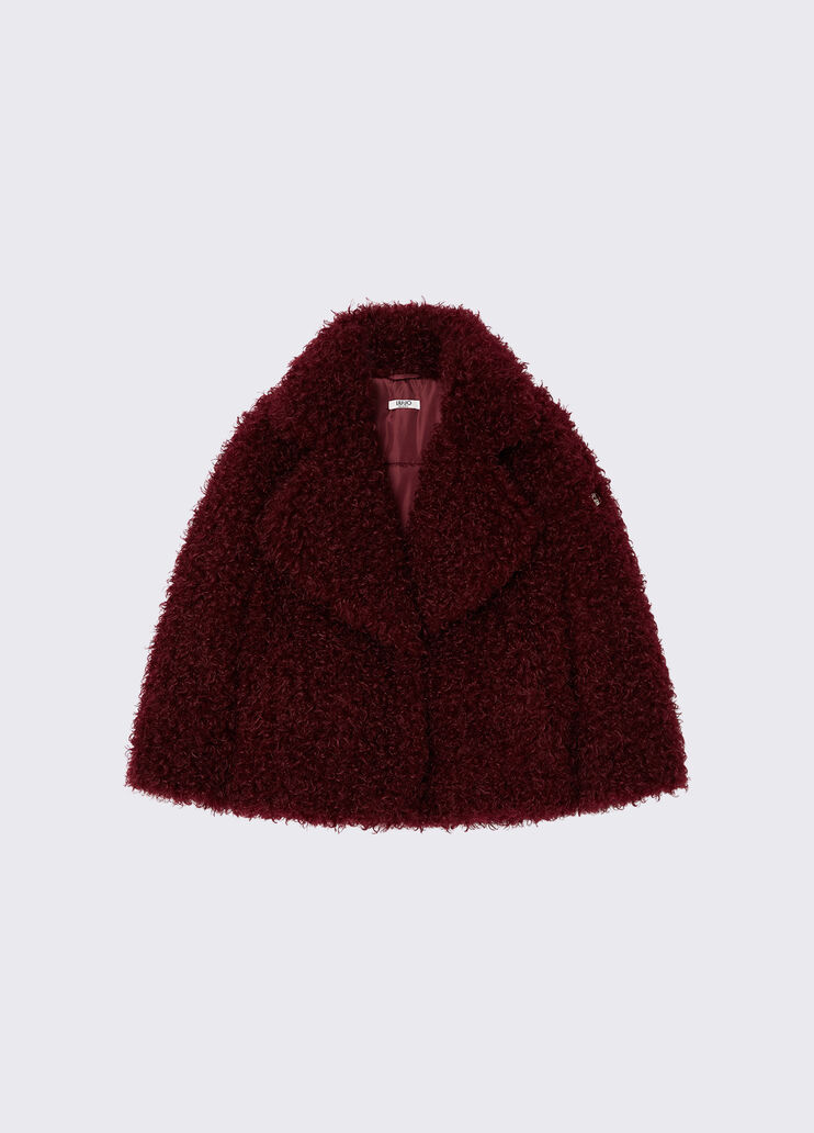 Teddy Coat dark red Liu Jo - medium