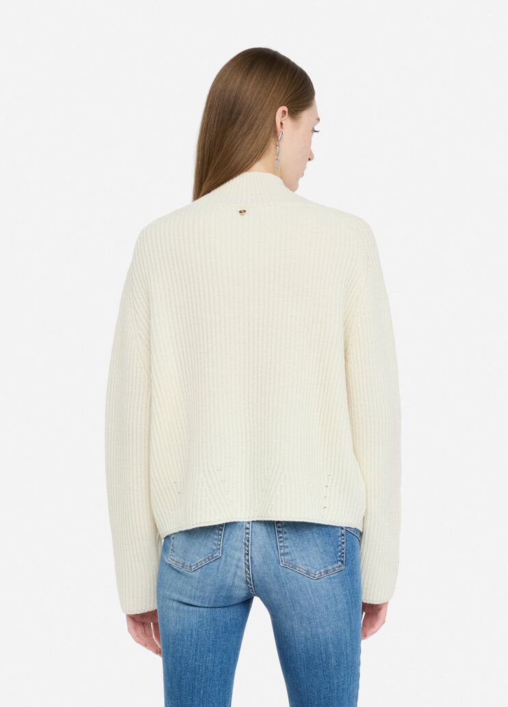 Maglione in lana  bianco Liu Jo - large image number 1 Maglione in lana  bianco Liu Jo - large image number 1